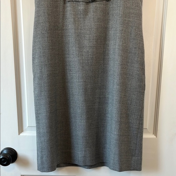 J. Crew Madeline Wool Blend Gray Ruffle Cap Short Sleeve Mini Dress - Size 2 - Picture 6 of 12